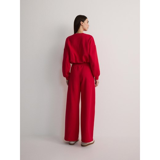 Reserved - Bawełniane spodnie dresowe - czerwony Reserved S Reserved