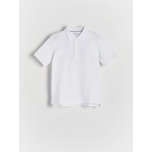 Reserved - T-shirt polo - biały ze sklepu Reserved w kategorii T-shirty chłopięce - zdjęcie 178296341