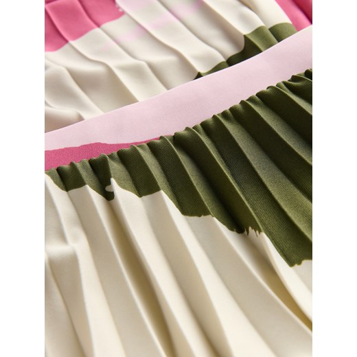 Reserved - Plisowna spódnica midi - różowy Reserved XL Reserved