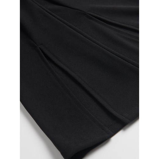 Reserved - Spodnie bootcut z przeszyciem - czarny Reserved L Reserved