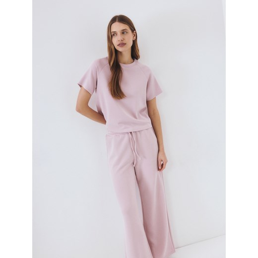Reserved - Spodnie dresowe z modalem - pastelowy róż Reserved XL Reserved