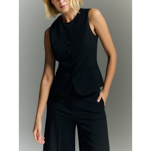 Reserved - Kamizelka z domieszką wełny - czarny Reserved S Reserved
