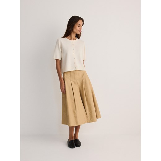 Reserved - Wełniany kardigan - kremowy Reserved M Reserved