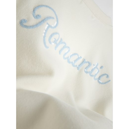 Reserved - Bluza z haftem - złamana biel Reserved L Reserved