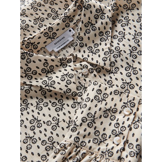 Reserved - Wzorzysta bawełniana koszula - czarny Reserved S Reserved