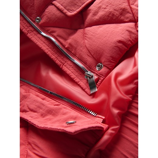 Reserved - Pikowana kurtka z kapturem - czerwony Reserved M Reserved
