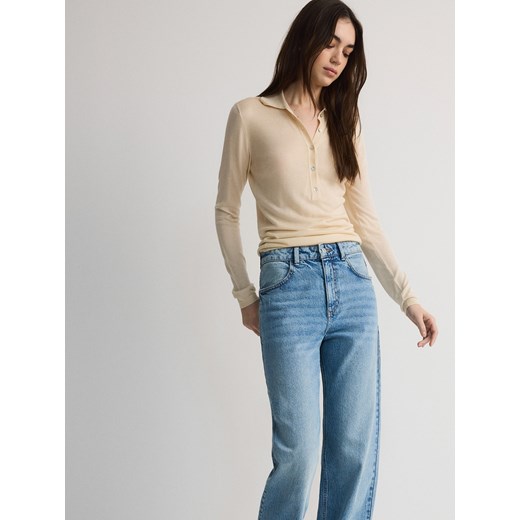 Reserved - Jeansy wide leg - niebieski Reserved 36 Reserved