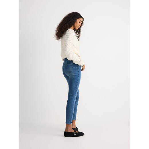 Reserved - Jeansy slim push up - niebieski Reserved 42 Reserved