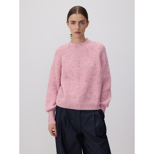 Reserved - Sweter z domieszką wełny - różowy ze sklepu Reserved w kategorii Swetry damskie - zdjęcie 178300752