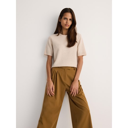 Spodnie damskie Reserved brązowe 
