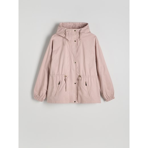 Reserved - Lekka kurtka z kapturem - różowy Reserved S Reserved