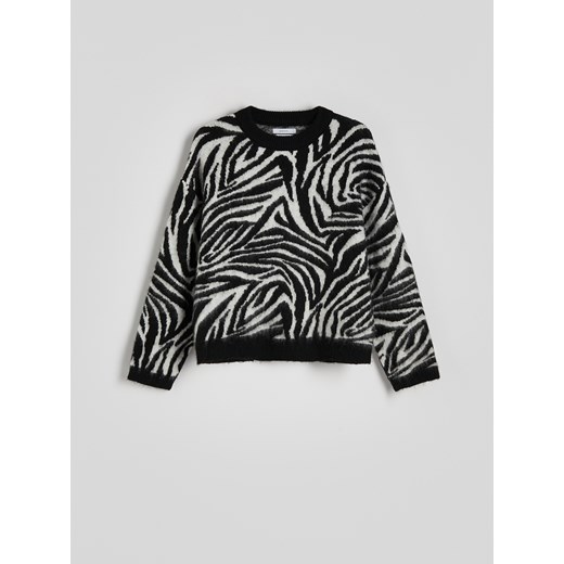 Reserved - Sweter w zwierzęcy wzór - wielobarwny ze sklepu Reserved w kategorii Swetry damskie - zdjęcie 178301821