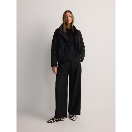 Reserved - Pikowana kurtka z kołnierzem - czarny Reserved L Reserved