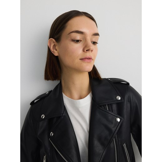 Reserved - Ramoneska z imitacji skóry - czarny Reserved XL Reserved