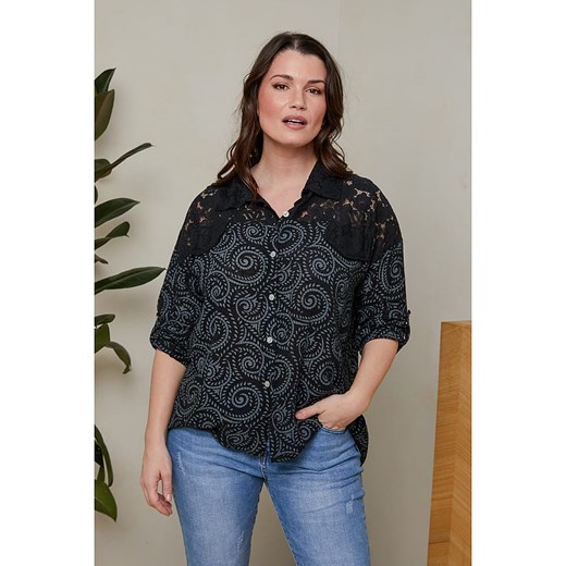 Curvy Lady Koszula w kolorze czarnym Curvy Lady 44/46 okazyjna cena Limango Polska