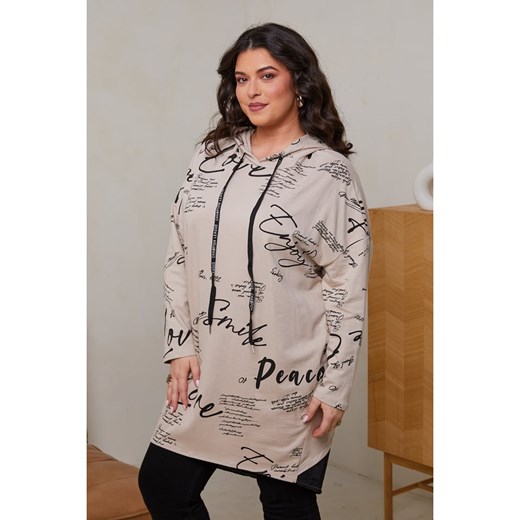 Curvy Lady Sukienka dresowa w kolorze beżowym Curvy Lady 48/50 okazja Limango Polska