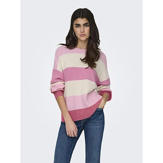 ONLY Sweter w kolorze różowo-kremowym ze sklepu Limango Polska w kategorii Swetry damskie - zdjęcie 178304574