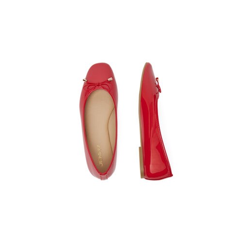 Balerinki na wiosnę czerwone płaskie 