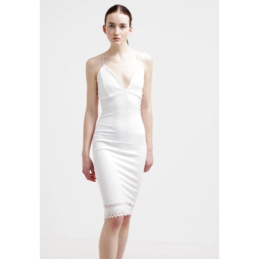 New Look Sukienka z dżerseju white zalando  dżersej