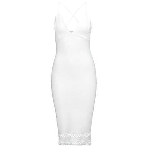 New Look Sukienka z dżerseju white zalando bialy abstrakcyjne wzory