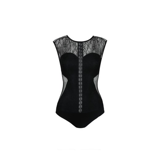 Black Sheer Lace Bodysuit tally-weijl czarny 