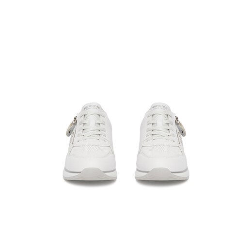 Buty sportowe damskie Remonte sneakersy białe płaskie sznurowane wiosenne 