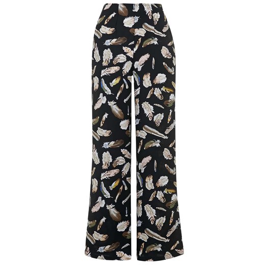 **Feather Print Wide Leg Trousers by Sister Jane topshop szary 