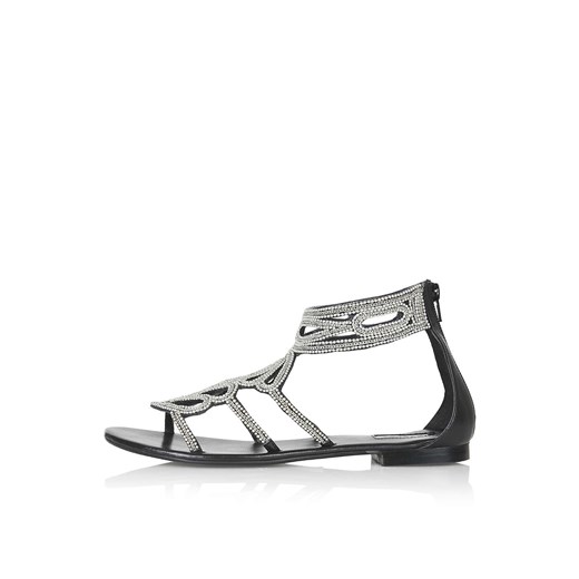 FUSION Bead Sandals topshop bialy 