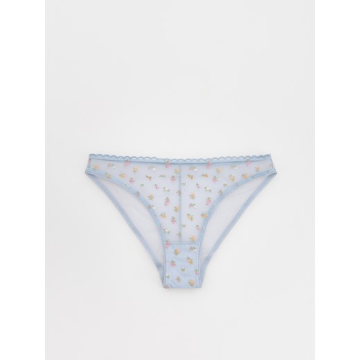 Reserved - Majtki typu bikini z nadrukiem - jasnoniebieski Reserved S Reserved