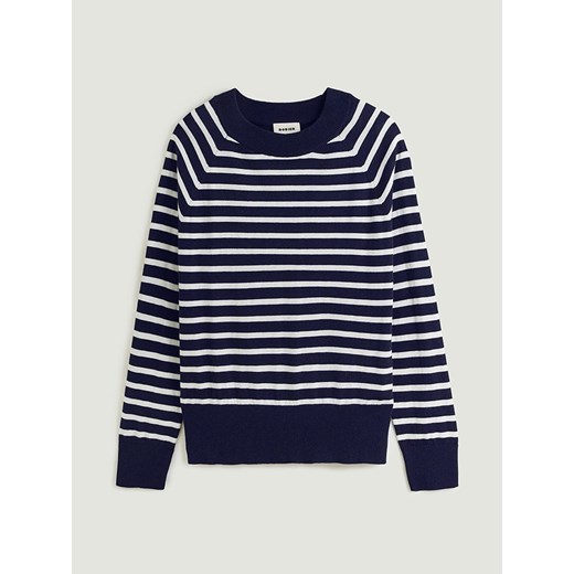 Rodier Sweter w kolorze granatowo-białym Rodier XL okazja Limango Polska