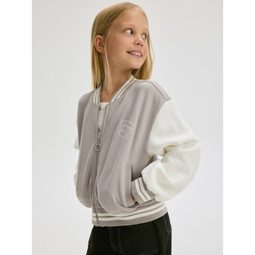 Reserved - Rozpinana bluza bomber - ciemnoszary ze sklepu Reserved w kategorii Bluzy dziewczęce - zdjęcie 178322550