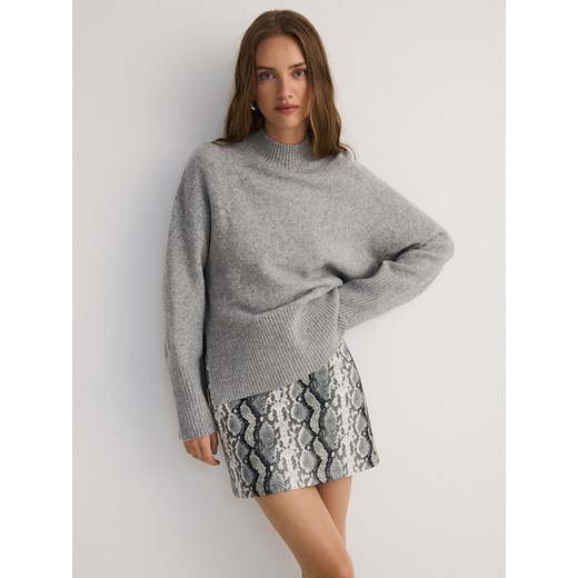 Reserved - Sweter z golfem - jasnoszary Reserved M okazyjna cena Reserved