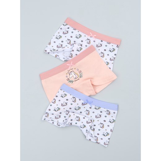 Sinsay - Bokserki 3 pack z motywem jednorożca - wielobarwny Sinsay 98/104 Sinsay