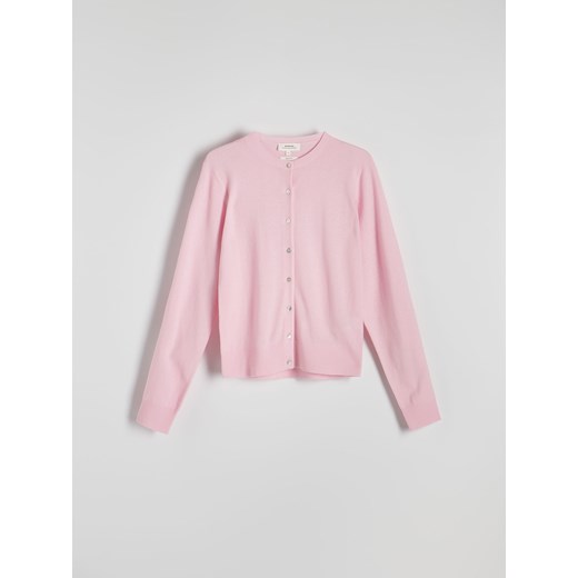 Reserved - Kardigan z wełny - różowy ze sklepu Reserved w kategorii Swetry damskie - zdjęcie 178324914
