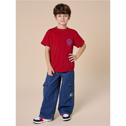 Sinsay - Koszulka z nadrukiem - czerwony ze sklepu Sinsay w kategorii T-shirty chłopięce - zdjęcie 178326481