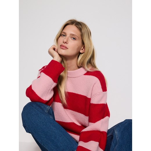 Reserved - Sweter z dodatkiem wełny z alpaki - wielobarwny ze sklepu Reserved w kategorii Swetry damskie - zdjęcie 178327080