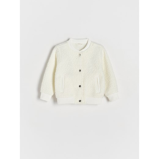 Reserved - Bluza z imitacji baranka - złamana biel Reserved 86 (12-18 m.) Reserved wyprzedaż