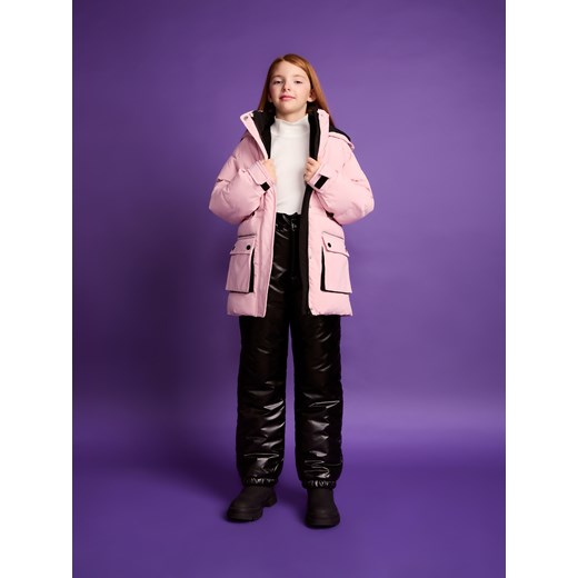 Reserved - Wodoodporna kurtka z kapturem - pastelowy róż ze sklepu Reserved w kategorii Kurtki dziewczęce - zdjęcie 178328393