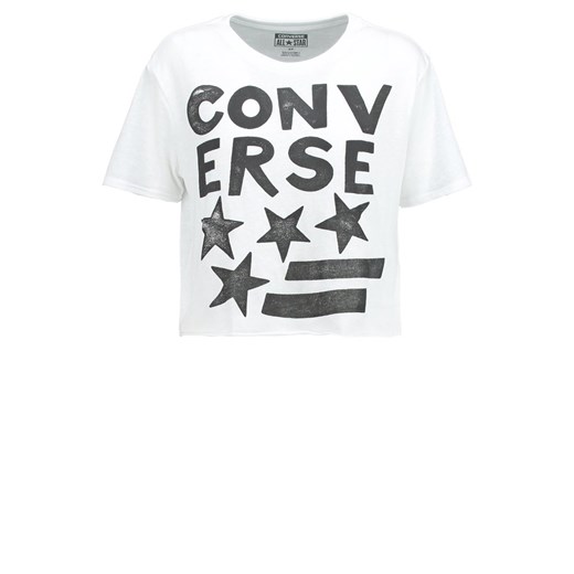 Converse Tshirt z nadrukiem converse white zalando bialy abstrakcyjne wzory