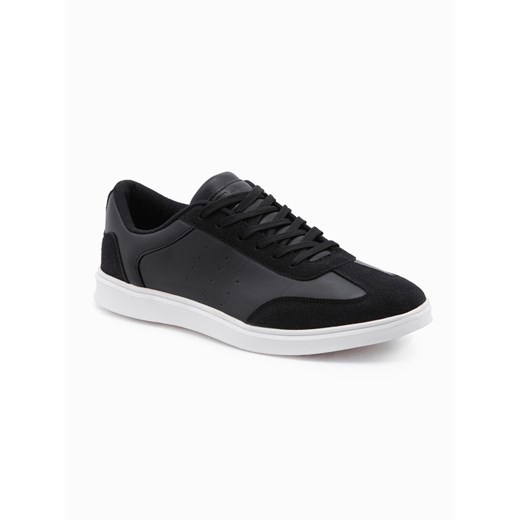 Męskie buty sneakersy  – czarne V-2 OM-FOCS-0104 ze sklepu Edoti w kategorii Trampki męskie - zdjęcie 178328681