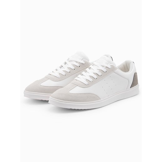 Męskie buty sneakersy  – białe V3 OM-FOCS-0104 ze sklepu Edoti w kategorii Trampki męskie - zdjęcie 178328694