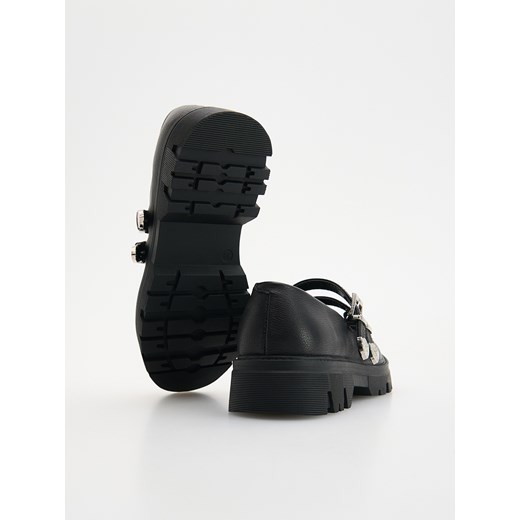 Reserved - Skórzane loafersy - czarny Reserved 28 Reserved