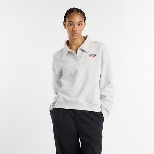 Bluza damska New Balance WT51513AHH – szara ze sklepu New Balance Poland w kategorii Bluzy damskie - zdjęcie 178331582