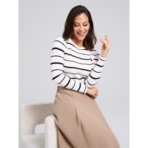 Sinsay sweter damski z wiskozy z okrągłym dekoltem 