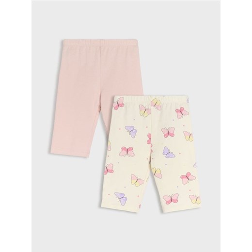 Sinsay - Legginsy 2 pack - kremowy ze sklepu Sinsay w kategorii Spodnie i półśpiochy - zdjęcie 178332951