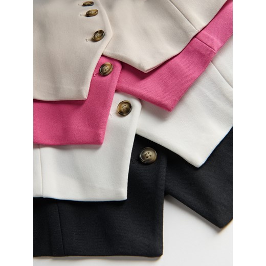 Reserved - Kamizelka z dodatkiem wiskozy - beżowy Reserved XXL Reserved