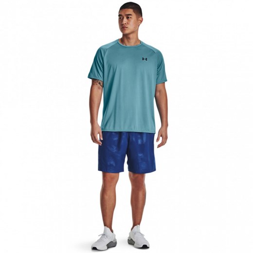 Męskie spodenki treningowe Under Armour UA Tech Woven Emboss Short - niebieskie ze sklepu Sportstylestory.com w kategorii Spodenki męskie - zdjęcie 178334721