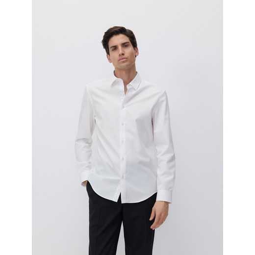 Reserved - Bawełniana koszula slim fit - biały Reserved S wyprzedaż Reserved