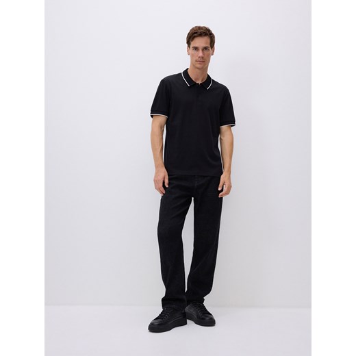 Reserved - Koszulka polo regular fit - czarny ze sklepu Reserved w kategorii T-shirty męskie - zdjęcie 178335594
