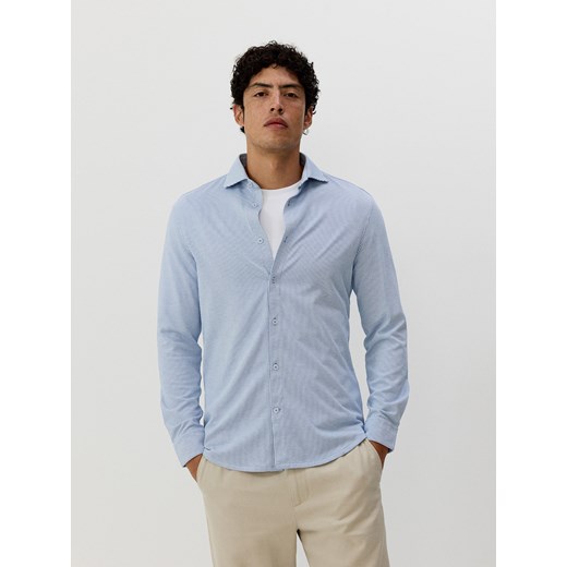 Reserved - Koszula slim fit w paski - jasnoniebieski Reserved M okazja Reserved